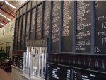 Old departure board Adelaide Railway Station (SAR)